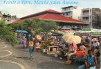 CPSM - GUADELOUPE - POINTE A PITRE - Marché Saint Antoine - Parasol Heineken - Coul - Ann 80 - - Pointe A Pitre