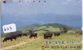 Télécarte JAPON * VACHE (623) COW * KOE * BULL * PHONECARD JAPAN * TELEFONKARTE * VACA * TAURUS * - Mucche