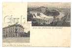 Neuhausen (Suisse, Shaffhouse) :2 Blick Mit Hôtel Und Gasthof, Pension Zûrcherhof En 1910 (lebendich). - Neuhausen Am Rheinfall