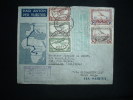LETTRE PAR AVION TP BELGES OBL. 15 XI 1935 BRUXELLES 1ERE LIAISON AERIENNE BRUXELLES ELISABETHVILLE PAR SABENA - Storia Postale