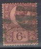 Sello 6 P Violeta Gran Bretaña 1887, Parrilla, Yvert Num 100 º - Used Stamps