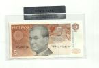 Estland Estonia Estonie  5 Krooni 1992 Banknote UNC In Official Bank Holder Of  Estonian Bank - Estonie