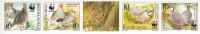 Yugoslavia MNH Scott #2479 Strip Of 4 Plus Center Label (tree) 10d Perdix Perdix - Worldwide Fund For Nature - Ongebruikt
