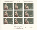 Yugoslavia Mint Scott #1206 Sheet Of 9 6d Widow & Child By Ivan Mestroic - Europa - Blocchi & Foglietti