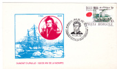 DUMONT D'URVILLE, 1992, SPECIAL COVER, OBLITERATION CONCORDANTE, ROMANIA - Erforscher