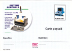 COMBINATION BETWEEN PC AND NOTEBOOK, 1999, CARD STATIONERY, ENTIER POSTAL, UNUSED, ROMANIA - Informática