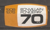 VIGNETTE - 1978 PUBLICITE BONVILLAIN RONCERAY 70th ANNIVERSARY - Other & Unclassified