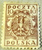Poland 1919 Coat Of Arms 10f - Mint - Gebraucht