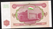 TAJIKISTAN  P3   10  RUBLES   1994    UNC. - Tadschikistan