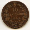 10 Centimi  "ITALIE"   1894 B Tb/Vf - 1861-1878 : Vittoro Emanuele II