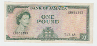 Jamaica 1 Pound 1960 (1964) VF++  P 51Cd  51C D - Jamaique