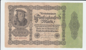 GERMANY 50,000 50000 Mark 1922 F+ P 79 - 50.000 Mark