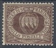 1892-94 SAN MARINO STEMMA 40 CENT MH * - RR10211 - Unused Stamps