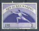 1954-55 SAN MARINO PROPAGANDA SPORTIVA SCHERMA 2 LIRE MNH ** - RR10228 - Nuevos