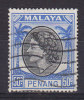 Penang 1954 Mi. 40      50 C Königin Queen Elizabeth II. - Penang