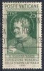 1936 VATICANO USATO STAMPA CATTOLICA 25 CENT - RR10291-3 - Usati