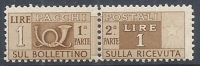 1946-51 ITALIA PACCHI POSTALI RUOTA 1 LIRA MNH **  - RR10305 - Colis-postaux