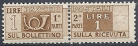 1946-51 ITALIA PACCHI POSTALI RUOTA 1 LIRA MNH **  - RR10308-2 - Postal Parcels