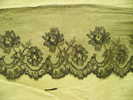 Dentellede Chantilly  Ancienne Noire Longueur 290 Cm X 9.5 Cm Environ- - Laces & Cloth