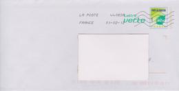 France, PAP Enveloppe Lettre Verte, Agrément 809, Lot B2J/11U512 - Prêts-à-poster: Repiquages Privés