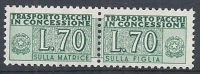 1955-81 ITALIA PACCHI IN CONCESSIONE STELLA 70 LIRE MNH ** - RR10319-3 - Consigned Parcels