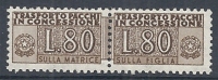 1955-81 ITALIA PACCHI IN CONCESSIONE STELLA 80 LIRE MNH ** - RR10324 - Consigned Parcels