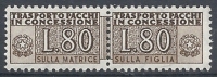 1955-81 ITALIA PACCHI IN CONCESSIONE STELLA 80 LIRE MNH ** - RR10327-4 - Pacchi In Concessione