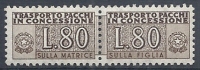 1955-81 ITALIA PACCHI IN CONCESSIONE STELLA 80 LIRE MNH ** - RR10328 - Consigned Parcels