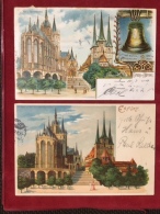 Lot 2 AK`S Erfurt 1900 Glocke Dom Kirche 1904 - Erfurt