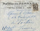 Tunisie Lettre Tunis 1929 Entête Ferrara Tailleur OMEC Automobile - Lettres & Documents