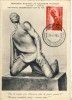 CARTE MAXIMUM  1954 BELGIQUE  #MONUMENT NATIONAL AU PRISONNIER POLITIQUE # STATUE # BREENDONK # JANCHELEVICI - 1951-1960