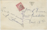 Cpa De Saint-georges-de-Didonne Taxée à 30c Timbre N°33 Préoblitéré A Dans Un Triangle - 1859-1959 Brieven & Documenten