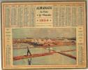 ALMANACH DES POSTES ET DES TELEGRAPHES 1934 - Chemins De Fer De La Seine ,illustation Marais Salants Au Croisic.. - Big : 1921-40