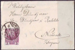 AUSTRIA - PERFINS ´´L.W.´´ INVERTED -   LEDERER  &  WOL  -  VISICARD In OFFICE LETTER - WIEN - 1908 - Perforés