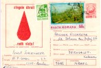 Romania- Israel Uprated PC Postal Stationery "Blood Donor" - Carte Postale / Postkarte 1974 - Secourisme