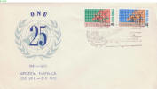 ROMANIA, 1970, Philatelic Exhibition Cluj 1970, ONU, Cover, Inter-European, Sc. 2165/6 - Covers & Documents