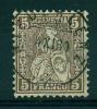 SVIZZERA 1862 ALLEGORIA HELVETIA SEDUTA 5 C BRUNO  USATO - Used Stamps