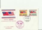 CHINA 1976  - FDC ROC SALUTES USA BICENTENNIAL MAY 29 ,1976 W 2 STAMPS 2-10 Y TWO POSTMARKS TAIPEI  RE 276 - ...-1979