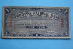 Billet De Banque Philippine National Bank (one Peso) Emergency Circulating Note Of 1941 /Issued By The Cebu Currency Com - Filippijnen