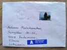 Cover Sent From Norway To Lithuania, 1996, Mountains Rocks Bridge - Cartas & Documentos