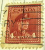 Canada 1942 King George VI In Uniform 4c - Used - Gebraucht