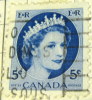 Canada 1954 Queen Elizabeth II 5c - Used - Oblitérés