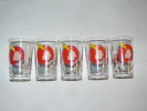 VERRE A MOUTARDE LOT DE 5 ( 5   TITEUF 3+2 DOUBLE  ) FABRICANT  AMORA - Glasses