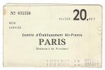 AIR FRANCE - PARIS - CARTE DE RESTAURANT - 1972. - Altri & Non Classificati