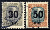 ICELAND 1925 Surcharges Used.  Michel 112-13 - Used Stamps