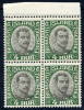 ICELAND 1920 Official 4a Block Of 4 MNH / **.  Michel Dienst 34 - Officials