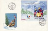 ROMANIA 1992 MICHEL NO: BL.270 FDC - Winter 1992: Albertville