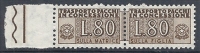 1955-81 ITALIA PACCHI IN CONCESSIONE STELLE 80 LIRE MNH ** - RR10335-3 - Concessiepaketten