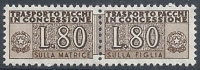 1955-81 ITALIA PACCHI IN CONCESSIONE STELLE 80 LIRE MNH ** - RR10336 - Pacchi In Concessione