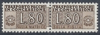 1955-81 ITALIA PACCHI IN CONCESSIONE STELLE 80 LIRE MNH ** - RR10336-4 - Concessiepaketten